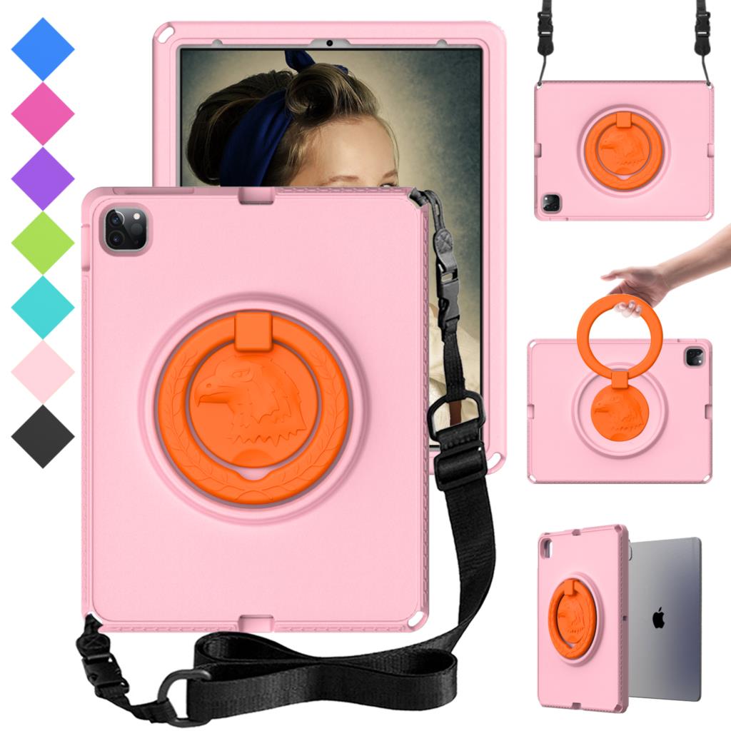 Voor Apple iPad Pro 12.9 inch Case 2022 Met Riem Tablet Cover voor ipad 10.2 Air 4 5 10.9 Kids EVA Schokbestendig Shell