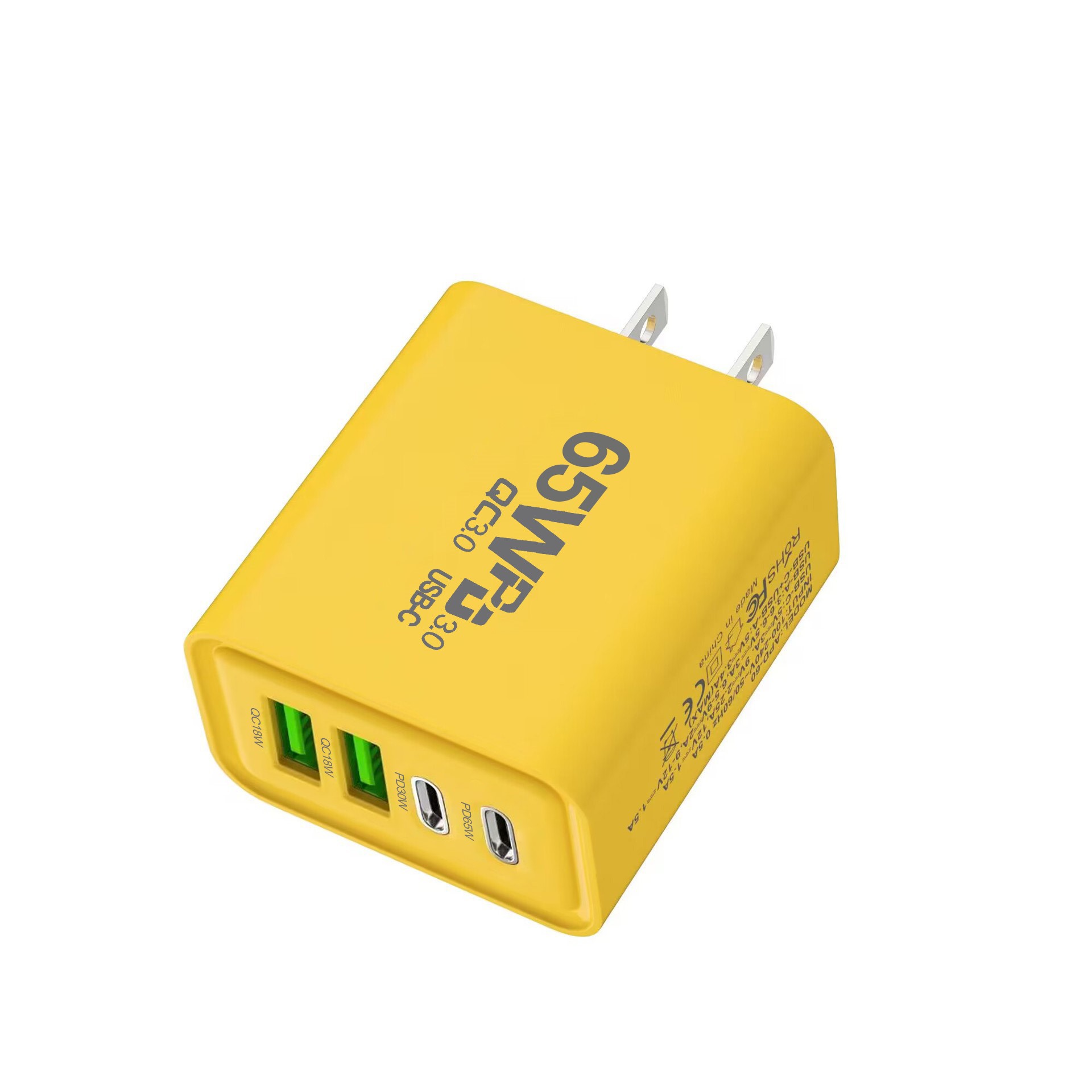 65w opladers, 4- usb-c-poorten, snellader  pd 3.0 usb-c-snellader, mobiele usb-oplader, tabletoplader