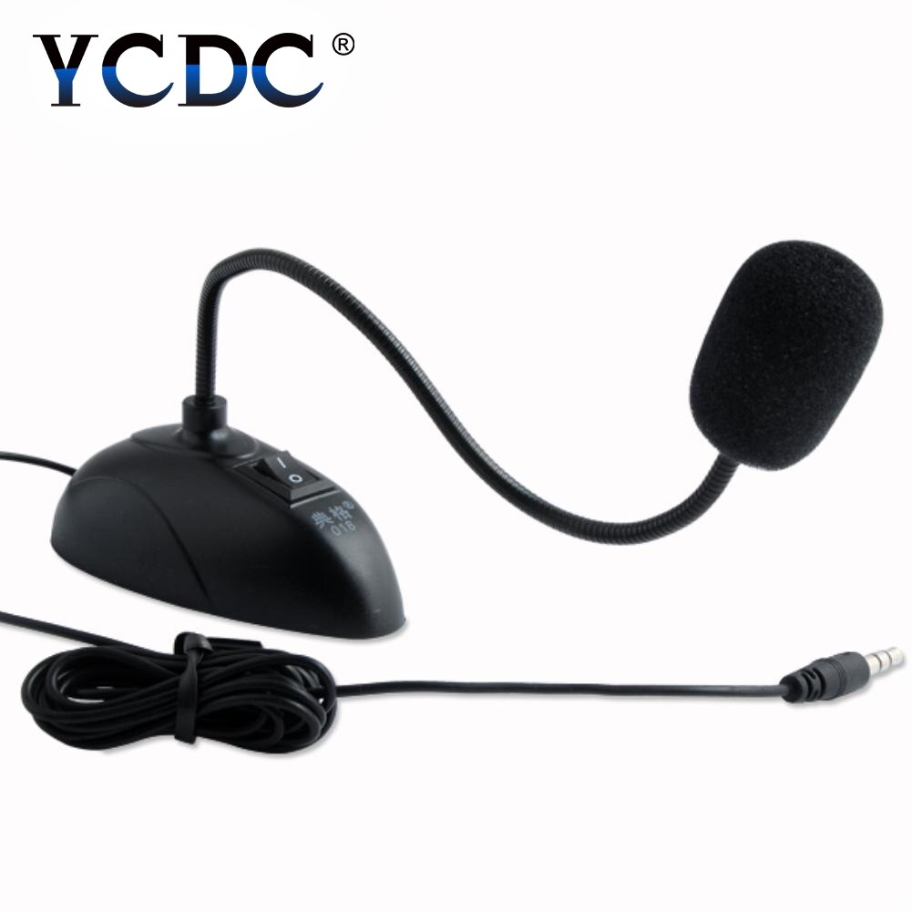 Ycdc Flexibele Stand Mini Studio Speech Microfoon 3.5 Mm Plug Zwanenhals Mic Bedrade Microfoon Voor Computer Pc Desktop Notebook