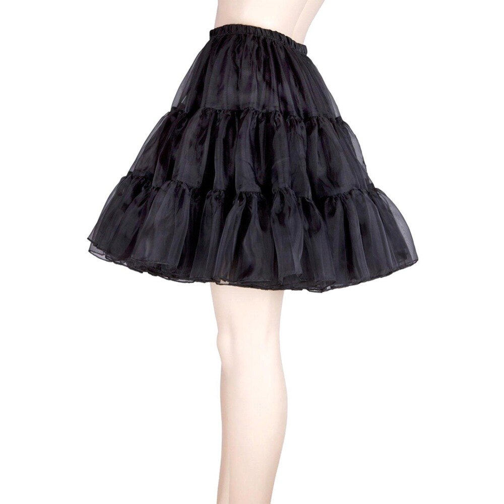 Colorful Girl&#39;s Tutu Net Petticoat Underskirt White Black Short Jupon Marriage Petticoats For Wedding Dress