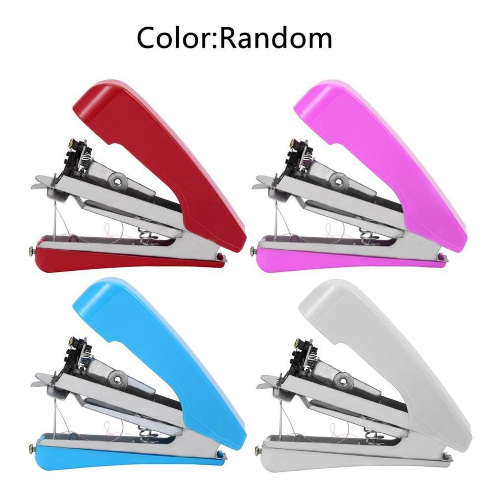 1pc Portable Mini Manual Sewing Machine Simple Operation Sewing Tools Sewing Machine Cloth Fabric Handy Needlework Tool: Default Title