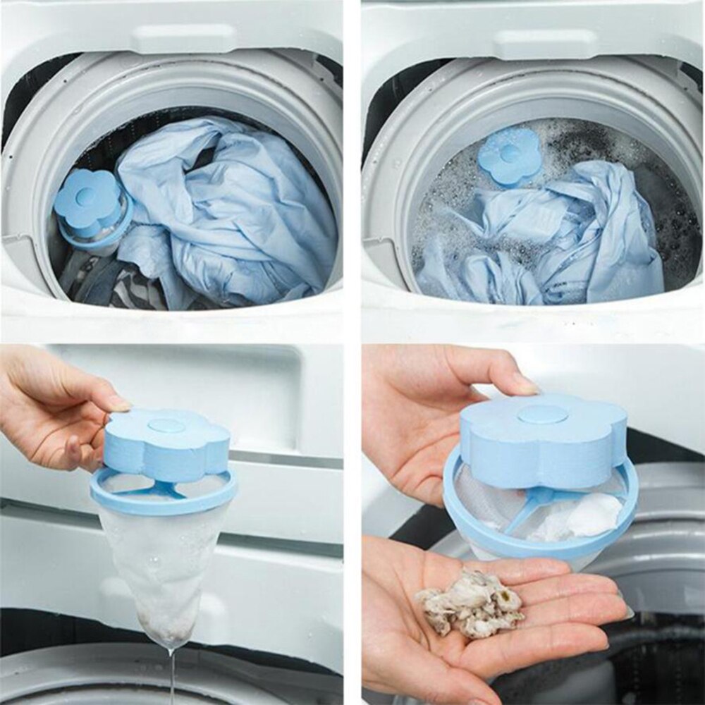 Wasmachine Drijvende Filter Bloemvorm Wasmachine Ontharing Schoon Netto Zak Wasmachine Drijvende Filter