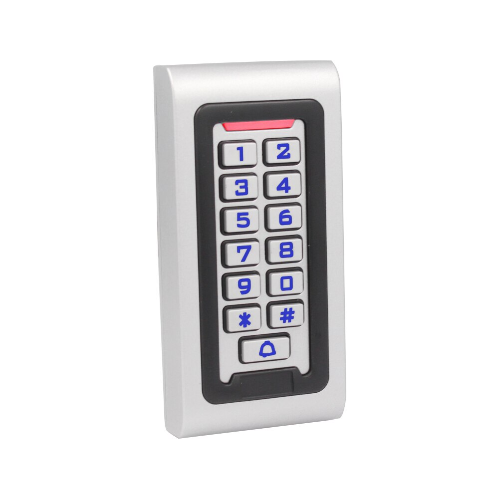 Backligt 125Khz Rfid Standalone Toegangscontrole Systeem IP65 Waterdichte Metalen Toetsenbord Proximity Kaart 1000 Gebruikers Toegang Controler: 125Khz AC