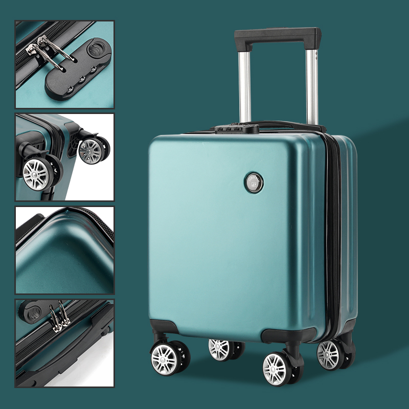 Mini maleta con ruedas universales para hombre y mujer, Maleta pequeña de 14/16 pulgadas, equipaje con contraseña
