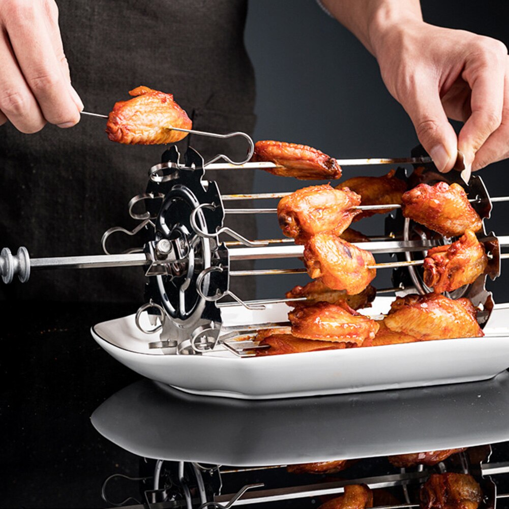 Roestvrij Staal Duurzaam Brochettes Spies Bbq Koffiebrander Keuken Maker Kebab Kooi Outdoor Grill Accessoires Gereedschap Oven Niet Giftig