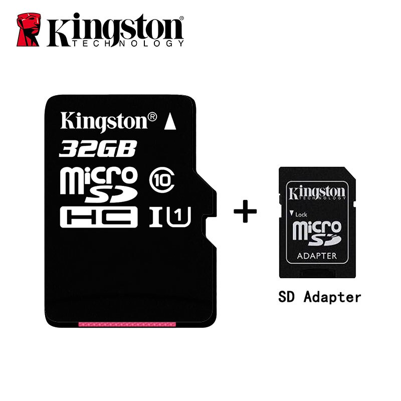 Oryginalny Kingston karta MicroSD karta pamięci Flash 64GB 128G 32GB 16G Class10 TF karty microSDHC microSDXC micro sd 8GB do telefonu: 32G -SD adapter