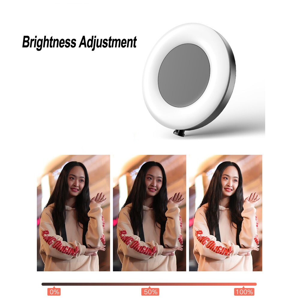 Support de bâton de Selfie ultra-léger de 170CM avec la Mini lumière d'anneau pour des accessoires de téléphone support de photographie en direct de trépied pliable NE070