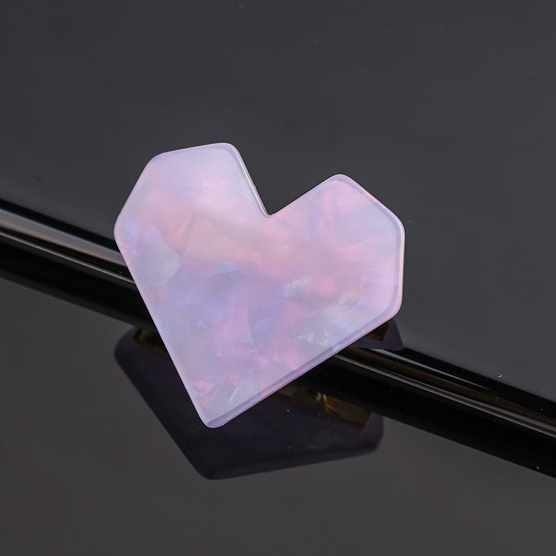 Acrylic Heart Shape Hair Clips for Women Girls Hairpins Shiny lovely Shell Hairgrip Hair Accessories: NO 3