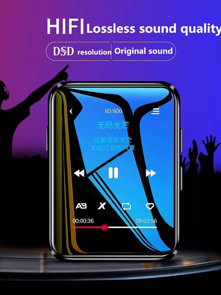 BENJIE X1 Bluetooth MP4 player touch screen 8GB 16GB music player with FM radio video player, e-book player, MP3 with speaker