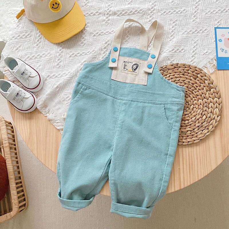 Pantalones de pana para niños y niñas, petos de , para primavera y otoño