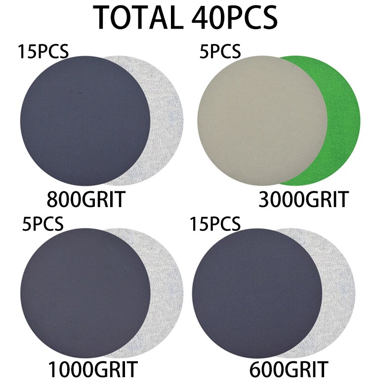 Discs Zand Ppapers slijtvastheid Automotive Nat/Droog Gereedschap Set 3 inch
