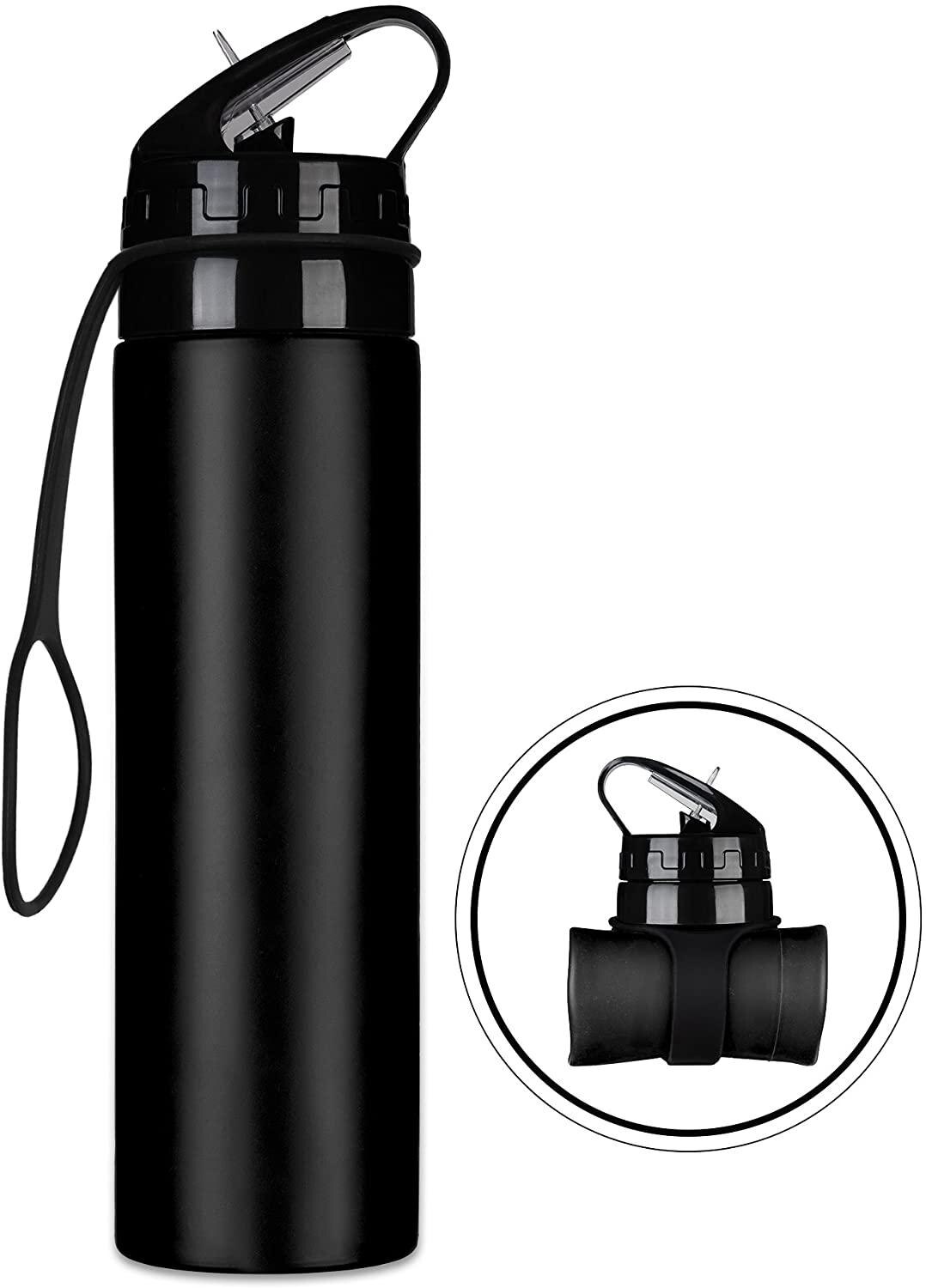 600ML silicone Pieghevole Bottiglia di Arrampicata tutto'aperto A Scomparsa Bottiglia di Acqua di Viaggio Comodo anti-scottatura: B