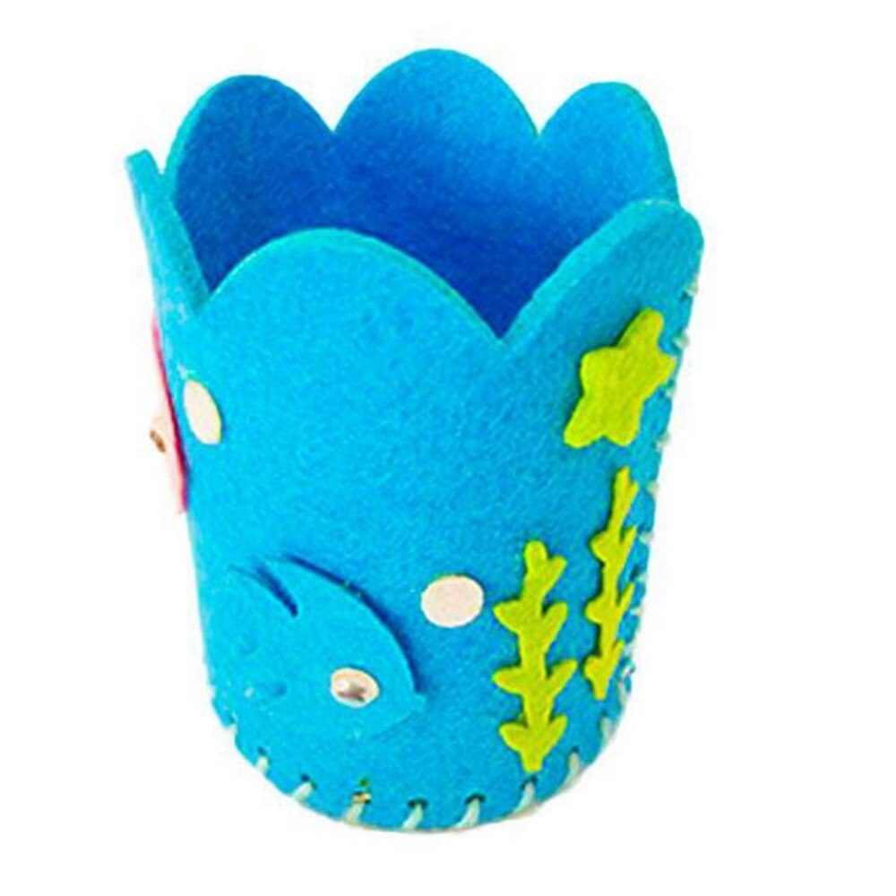 1 PCS Kinderen Creatieve Geweven stof Pen Houder Kerstcadeau Creatieve Decoratie Benodigdheden Kids DIY Handgemaakte Ambachten Art Speelgoed