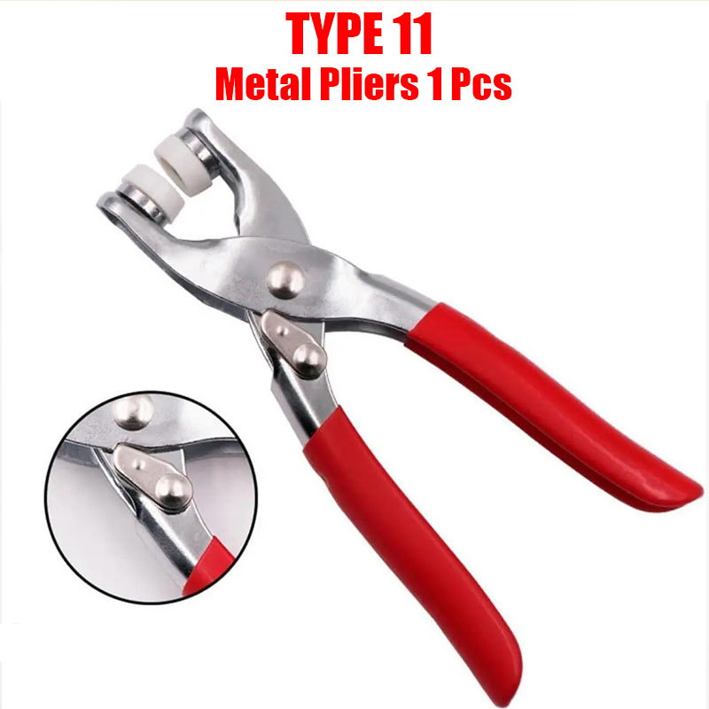 50/100 Metal Prong Snap Button Hollow Press Prong Fastener Studs with Pliers Tool Set Kits for Clothes Garment Sewing Bags Shoes: Nickel-Free White