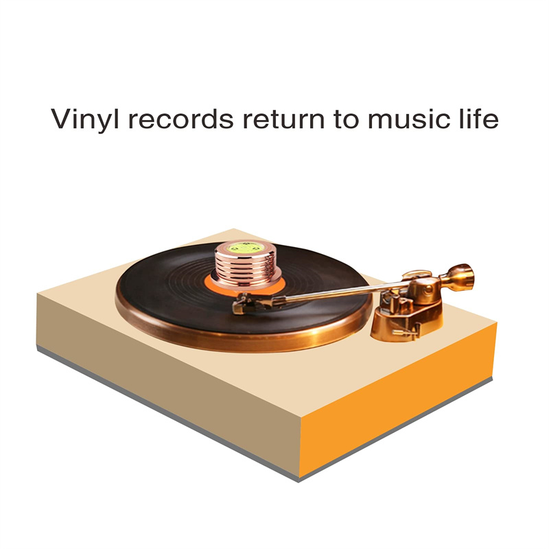 Ancien disque d'enregistrement en vinyle, 60Hz LP, Hifi, compteur de niveau coloré, pince de gramophone, stabilisateur, broche de 7mm