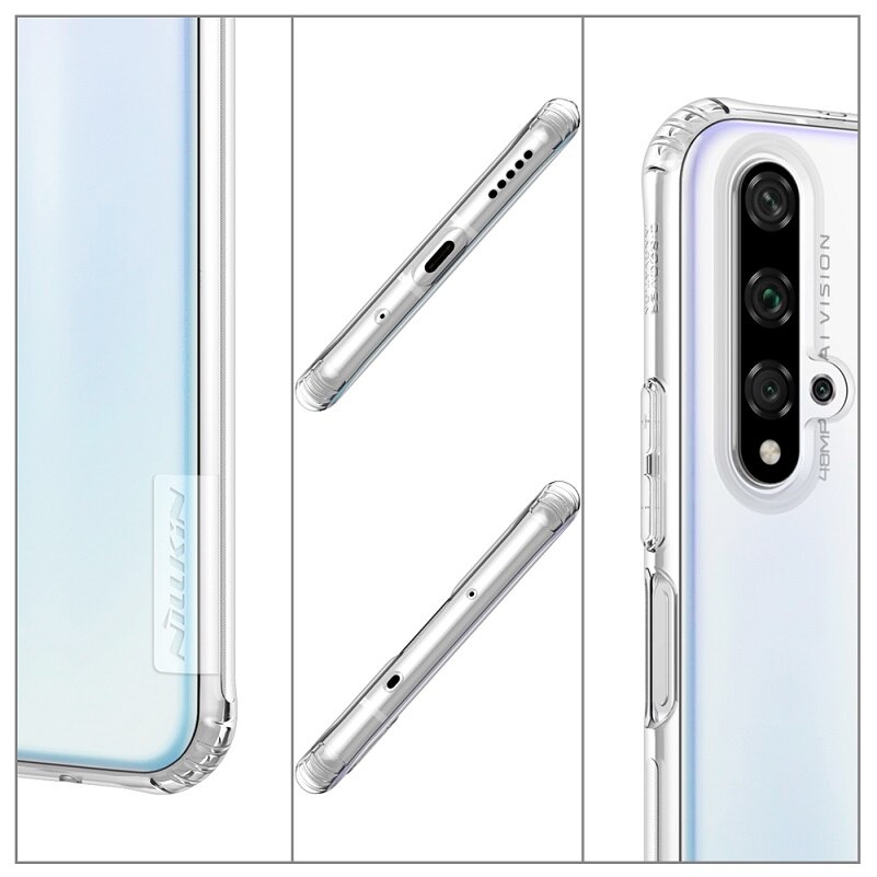 Pour Huawei Honor 20 étui Nillkin Nature Transparent Transparent souple silicone protection en polyuréthane thermoplastique couverture pour Huawei Honor 20 Pro étui 6.26''