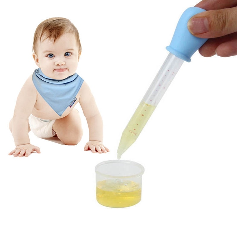 5ML Baby Medicine Dropper Children Clear Silicone Plastic Liquid Food Dropper Feeder Baby Medicine Device
