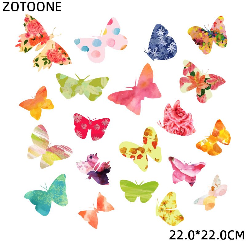 Vlinder Dier Patch Bloem Ijzer Op Patches Voor Kleding Sticker Voor Kleding T-shirt Heat Transfers Toepassingen Diy Applicaties: BZT0108