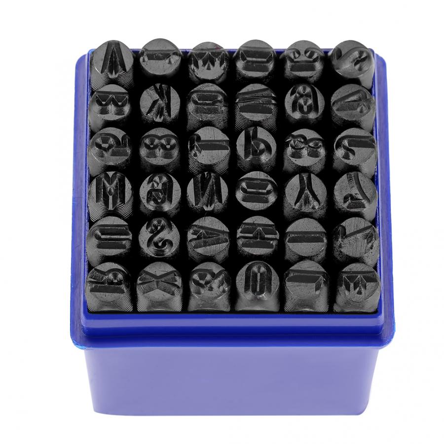 36pcs 6mm Letters Number Stamps Punch Set Box Steel Metal Punch Tool For DIY LeatherCraft Decoration LOGO Stamp