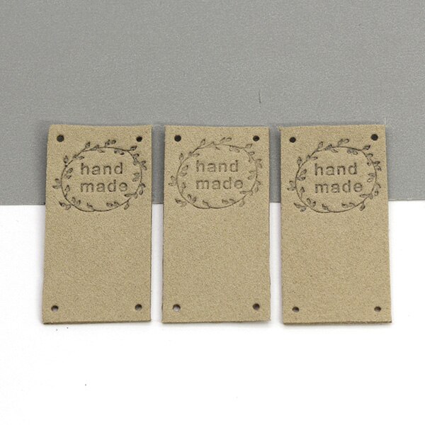 Ręcznie wykonane metka ze skóry wieniec metki dla odzież szyta ręcznie etykiety DIY czapki szalik kosz dodatki robić odzieży 20 sztuk 2.5x5CM: 01