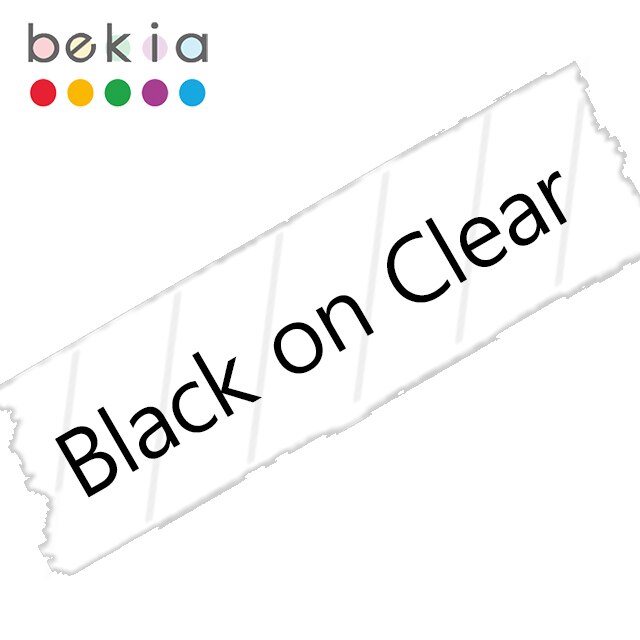 6/9/12/18mm Ribbon Labeling Tapes TZE Compatible Tze-FX231 tze-fx241 fx251 Flexible Cable Label Tape for Brother P Touch Printer: Black on Clear / 9mm