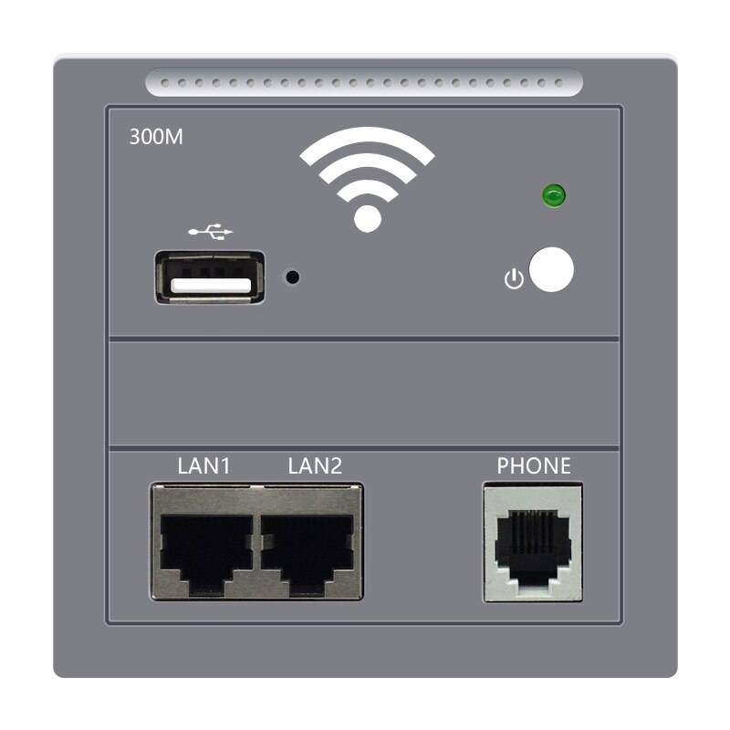 86- tyyppinen eurooppalainen standardi sulautettu monitoiminen langaton paneeli ap-reititin, jossa on  rj11 usb  rj45 lan seinässä wifi-tukiasema: 802.3af tavallista poea / Hopea
