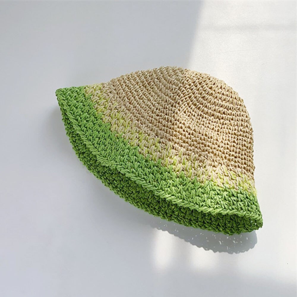 Novo chapéu feminino osso chapéu de palha balde chapéu retalhos viseira de sol chapéu de crochê senhoras luffy chapéu de palha bonés para mulher atacado: Branco