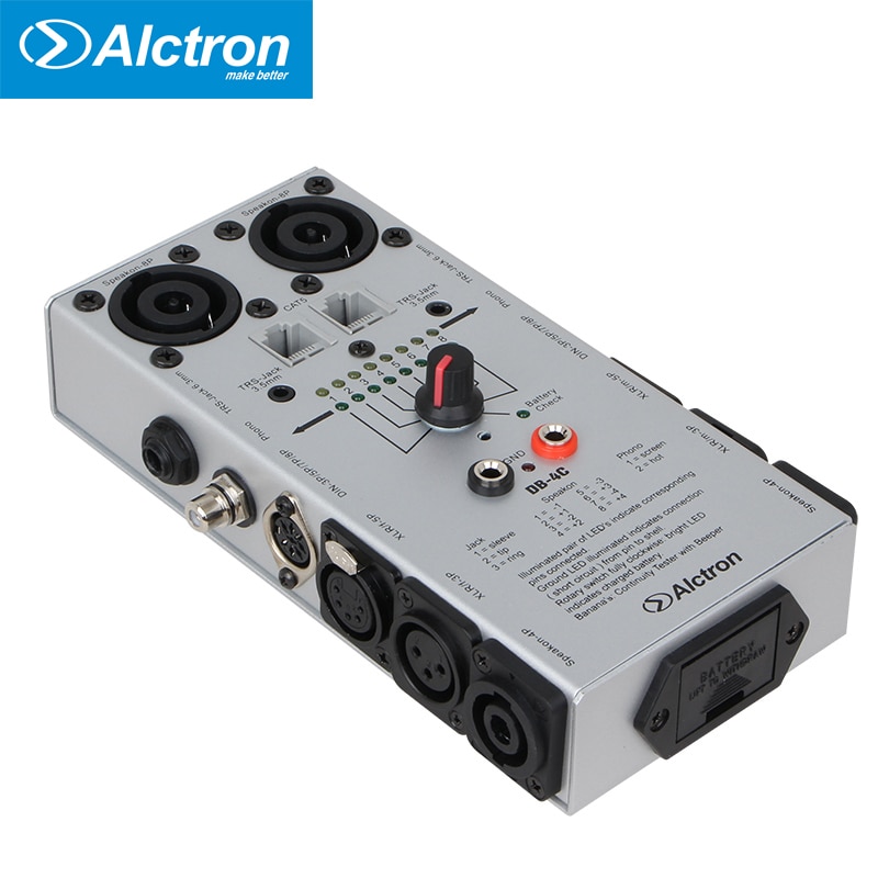 Alctron DB-4C compact Multi audio Cable Tester for Test XLR microphone,1/4&quot; instrument,RCA line level and speaker cables
