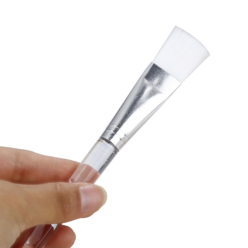 Transparent Plastic Handle Makeup Brush Smooth Soft Easy-to-operate Mask Brush Ladies Face Covering Make-up Tools