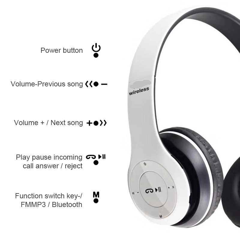 Langattomat bluetooth-kuulokkeet mikrofonilla televisioon pc-puhelimelle  ps4 pelaajakuulokkeet langattomat ja langalliset casque-musiikkikypärä taitettavat kuulokkeet