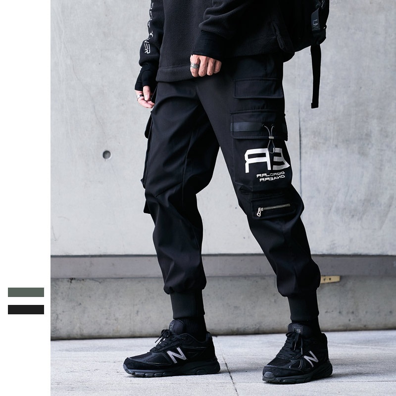 Multi-tasche Overall Hosen Männer der Herbst Winter Neue Hohe Straße Hüfte-hüpfen modisch lässig Sport Schlauch Männer Jogger Spur Hosen