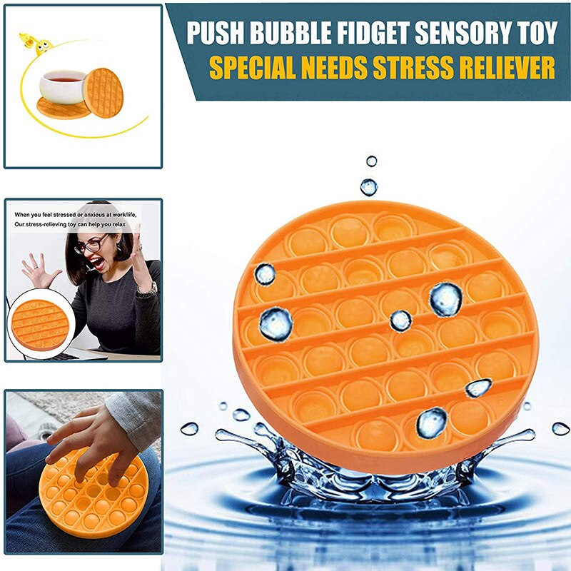 Antistress Toys Bubble Popping Game Push Fidget Sensory Toy Funny Adult Kids Reliver Stress Silicone Toys Autism Special Needs