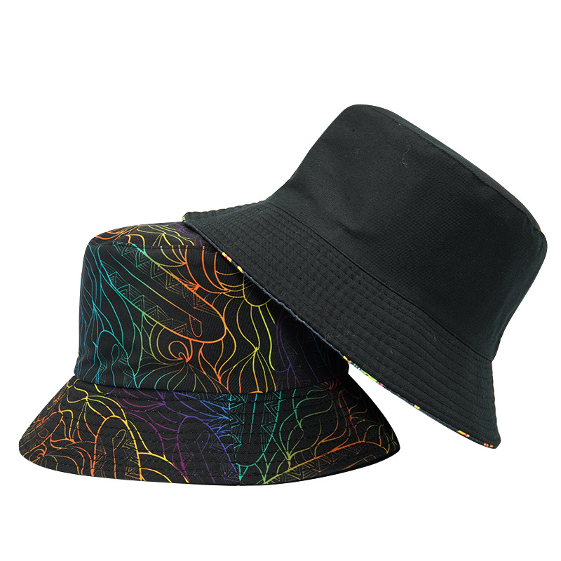 Emmerhoed Dames Heren Lente Zomer Hoeden Voor Vrouwen Gedrukt Visserspet Dubbelzijdig Outdoor Zonnebrandcrème Zonnehoed Opvouwbare Bob Nieuw