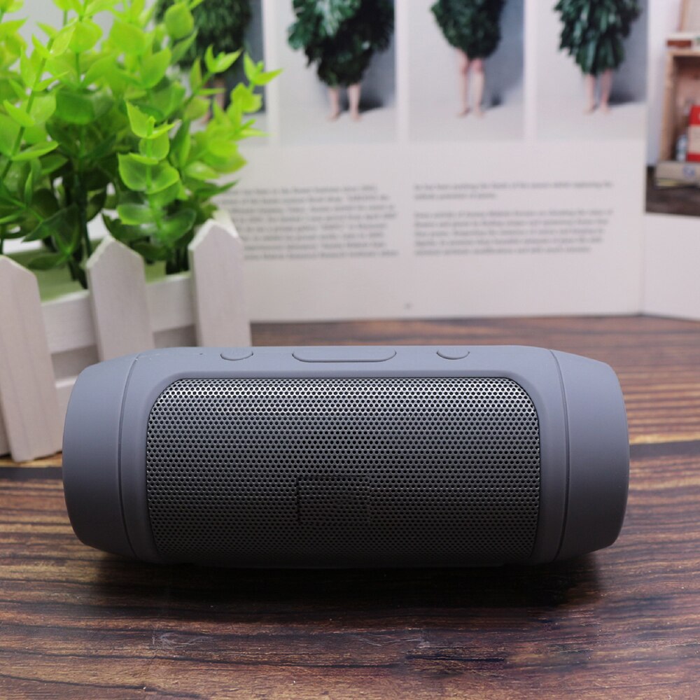 Mini Waterdichte Bluetooth Bass Speaker Draagbare Outdoor Oplaadbare Draadloze Luidsprekers Soundbar Subwoofer Luidspreker Voor Tf Fm: Grijs