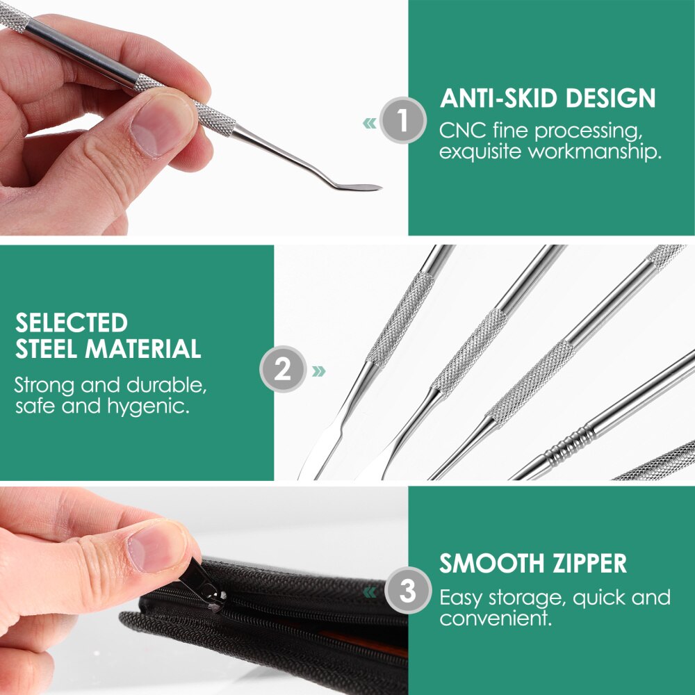 Black Supvox Wax Carving Tools Stainless Steel Wax Sculpting Tool Set Wax Tool Kit with Storage Bag