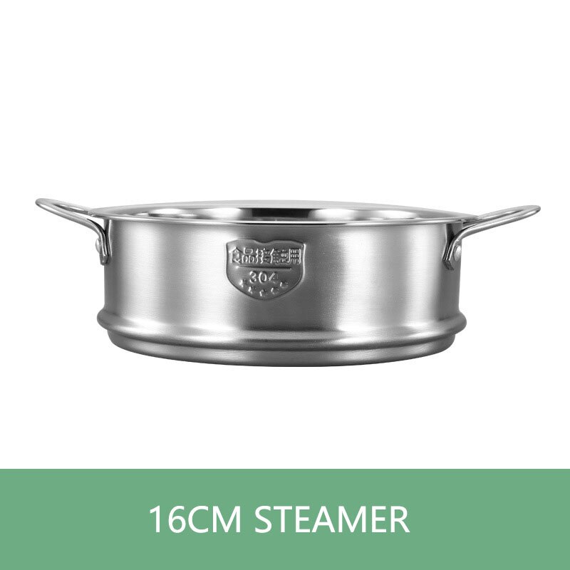 Non Stick Frying Pan With Wooden Handle Cooking Pot Set Breakfast Crepe Maker Pan Korean Cookware Saucepan Ramen Milk Pot: steamer