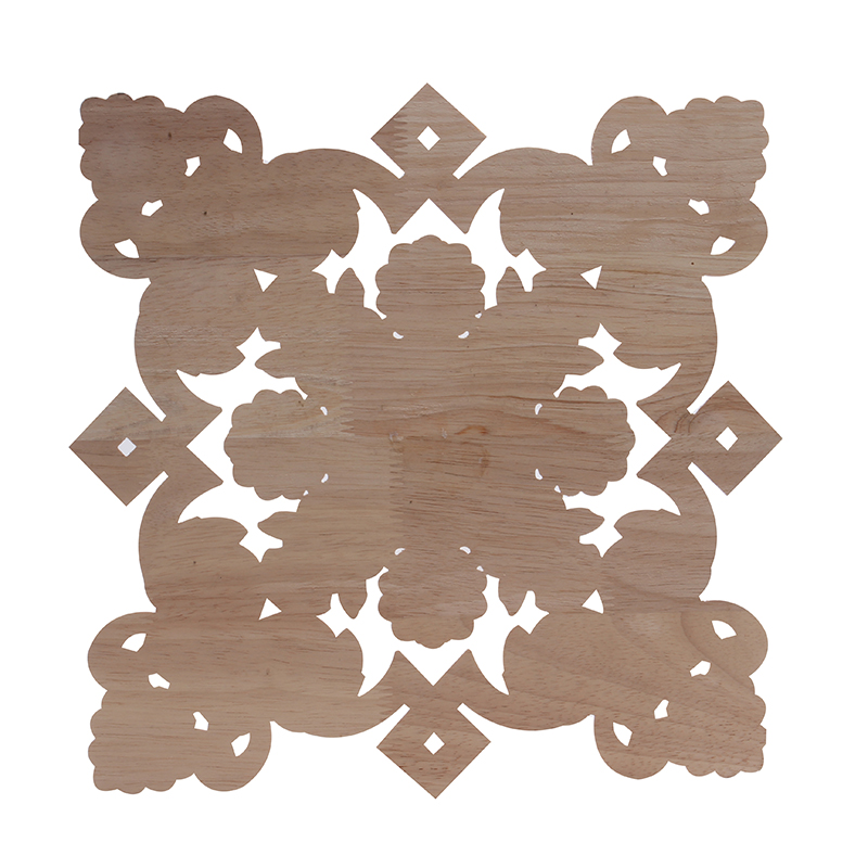 Hout Applique Onlay Hout Decal Hout Beeldjes Houten Gesneden Decor Unpainted Grote Kroon Laat Ovale Bloem Meubels Deuren Thuis