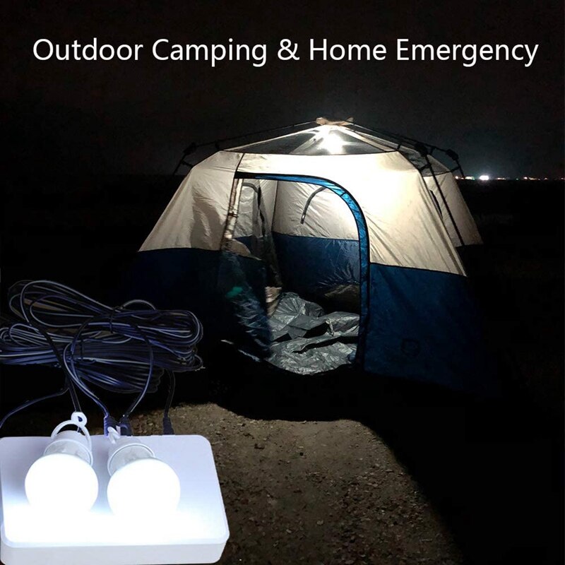 SHGO -Portable Power Solar Generator with Solar Panel Generator Kit with Camping Light Emergency Power Supply with Battery US