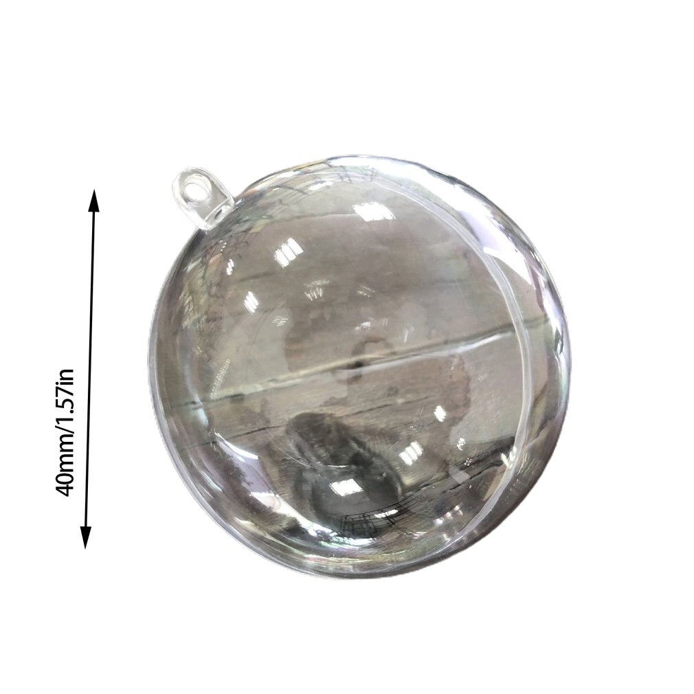 5PCS Christmas Tree Clear Balls Fillable Baubles DIY Fillable Sphere 4/6/8cm Transparent Open Plastic Christmas Decorations Ball