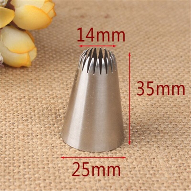 #195 Large Size Cake Decorating Pastry Piping Nozzle Icing Tips Bakeware Kitchen Cookies Tools Stainless Steel Cake Tools