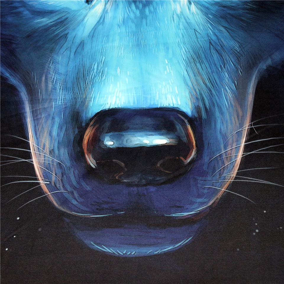 3pcs Cosmos wolf Duvet Cover Sets Bedding Set Bedroom Decor(US/UK/AU EU Size)