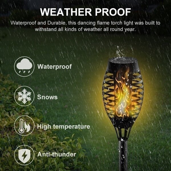 ZK20 Waterproof Solar Path Torches Lights LED Solar Torch Lights Outdoor Dancing Flame Torches Light for Garden Yard Patio Lawn