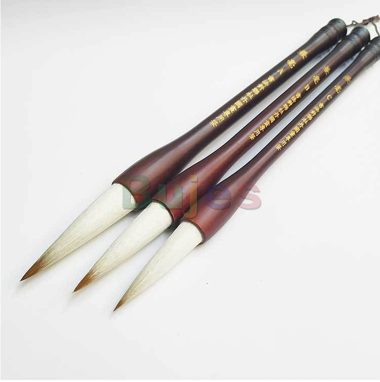 Chinese Traditionele Kalligrafie Borstel Set, Kleine/Medium/Big 3Pcs, Aquarel Penselen, tekening Pioen Kalligrafieborstel