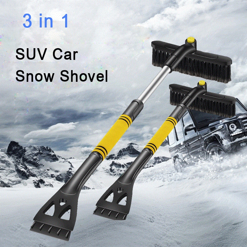 Car Snow Ice Scraper ABS Vehicle Anti-cracking Snow Brush Shovel Removal Brush Winter Tools 3 Colors Available