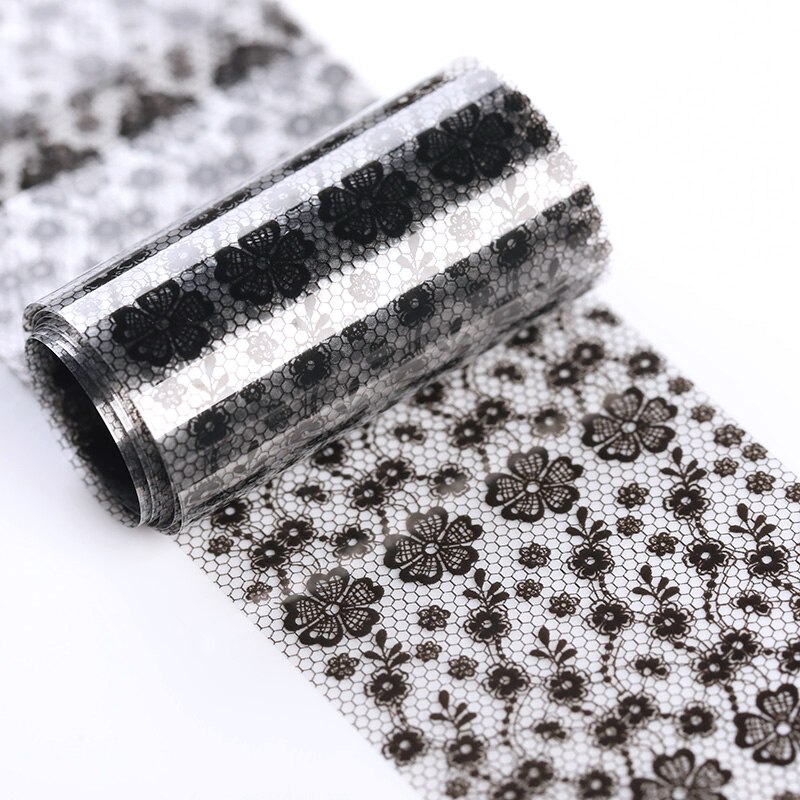 1 rulle neglefolier leopard træ negle mærkat papir camouflage print nail art wraps gør-det-selv-overførsel klistermærke negle mærkater dekoration: Blå