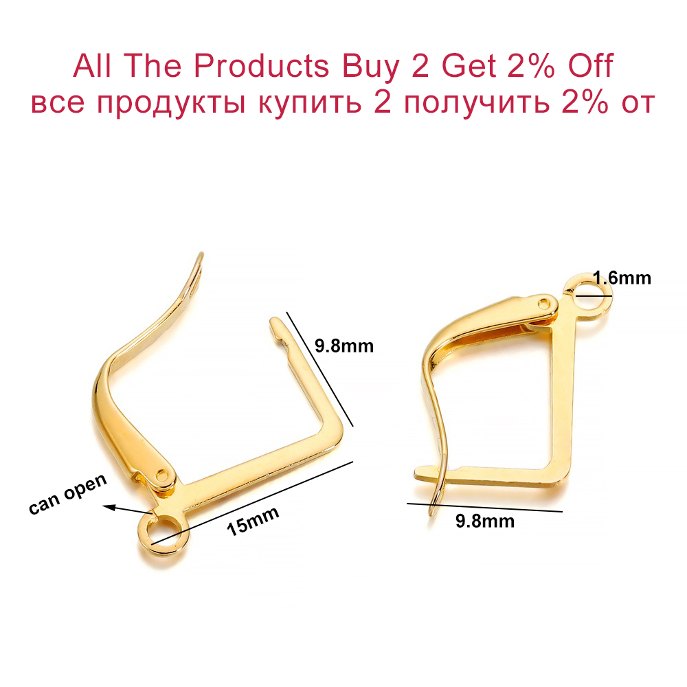 50 sztuk/partia 5 kolory Leverback francuski kolczyk haki hipoalergiczne dynda Earwire dla DIY kolczyki klipy zapięcie two...