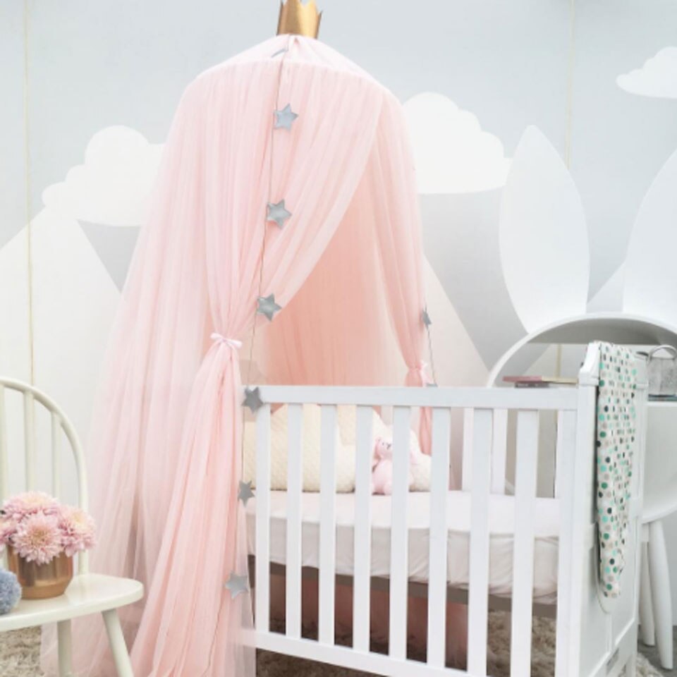 Baby Zimmer Moskito Netz Bett Hängen freundlicher Zelt Baby Bett Krippe Baldachin Tüll Vorhänge für Schlafzimmer Spielen Haus Zelt für freundlicher Zimmer Dekor