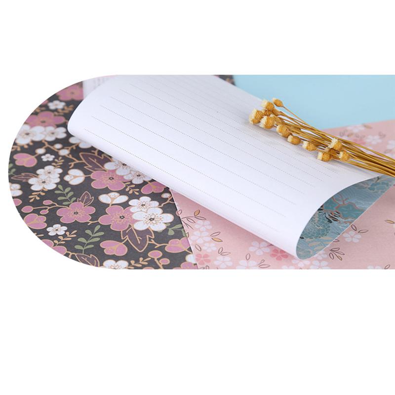 45pcs/5 Sets A5 Flower Printing Envelope Letter Paper Note Paper Writing Paper Stationery Supplies (Random Style)