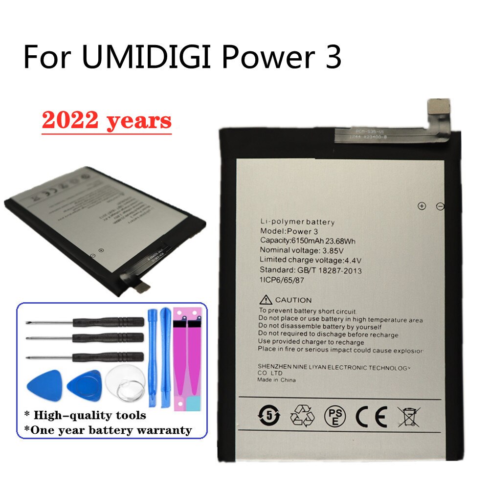 Original Battery For UMI Umidigi F1 Play F2 A9 / A7 / A5 / A3 / A1 Pro Z2 Z Touch One Max One Pro Power 3 S2 Pro Lite S3 Pro: Umidigi Power 3