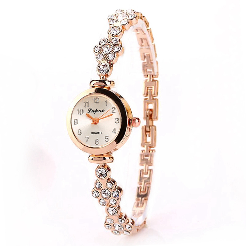 LVPAI Luxus Frauen Armband Uhr dünne band Legierung band decor damen elegante gIift für freund gold silber